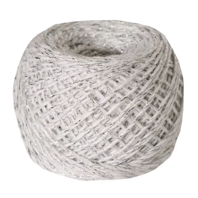 Yarn acrylic 7/2 with lurex gray 50g/175m TM Yaroslav