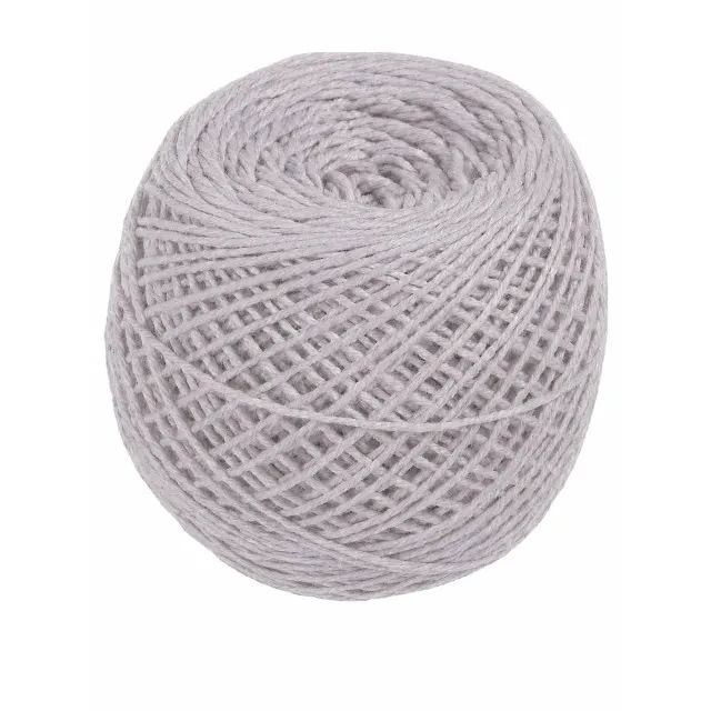 Yarn cotton 10/6 light gray 100g/160m TM Yaroslav