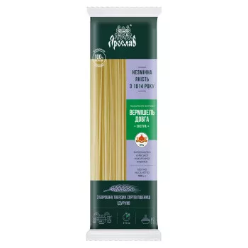 Pasta Long vermicelli made of durum wheat (durum) packaging 500 g