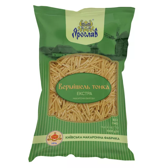 Pasta products Thin vermicelli 1000 g TM Yaroslav