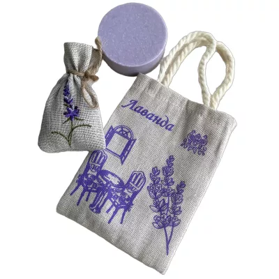 Set in a handbag with soap and sachets Lavender TM Yaroslav