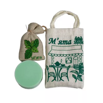 Set in a handbag with soap and sachets Mint TM Yaroslav